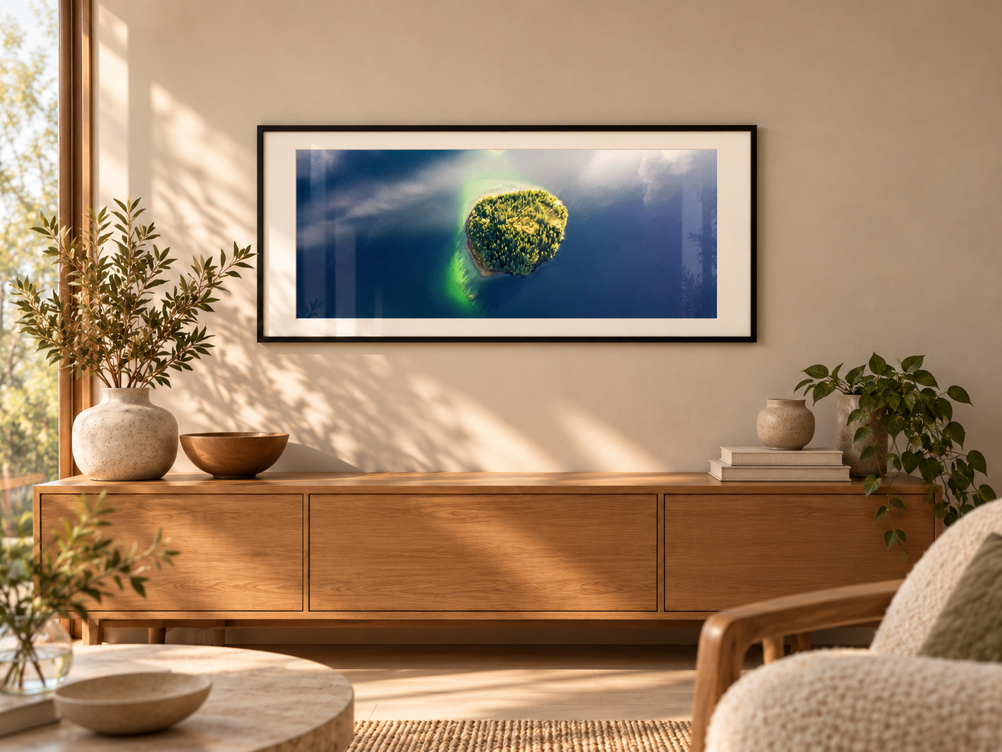 Évasion — présentation encadrée 64 cm